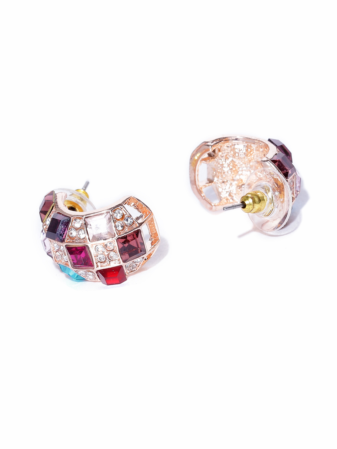YouBella Multicoloured Gold-Plated Contemporary Studs